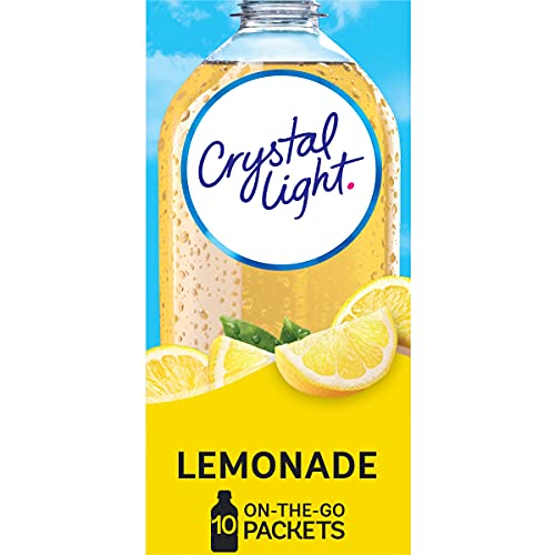 Crystal Light On The Go Natural Lemonade, 10 Count Packets (Pack of 6)