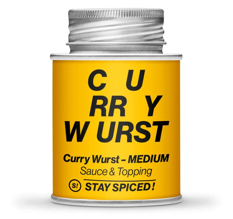 Curry Wurst Gewürzmischung - mittel-scharf, 170ml Schraubdose