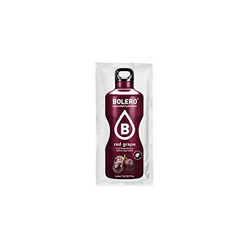 DOPPELPACKUNG Rote Trauben Red Grape Bolero Instant Getränkepulver 2 x 9g pro Packung für MINDESTENS 3,0 Liter Limo ZUCKERFREI