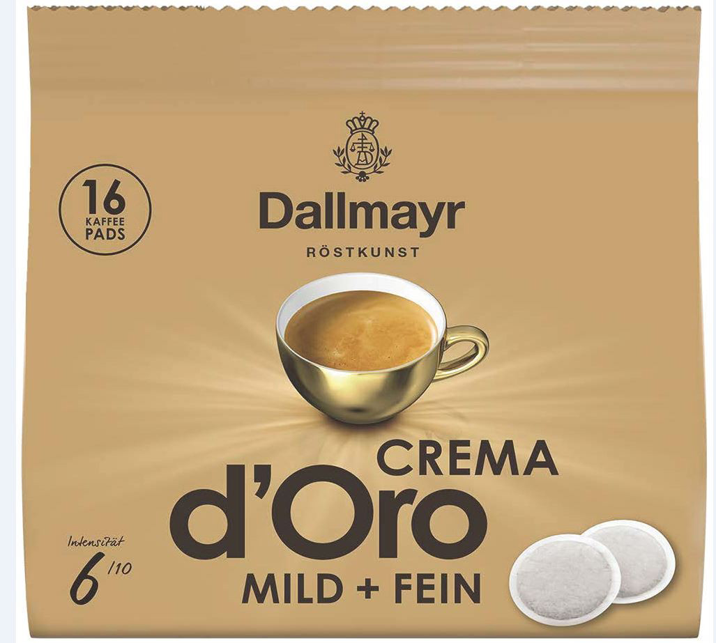 Dallmayr Crema d´Oro mild & fein Kaffeepads 16ST 112G