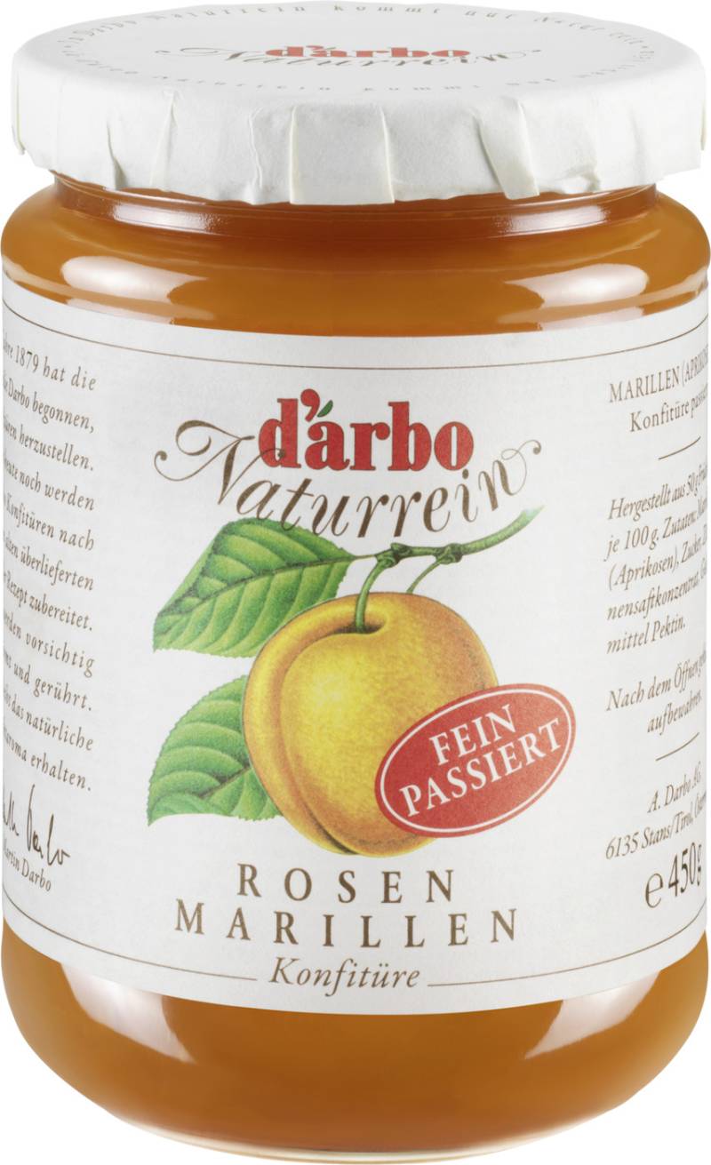 Darbo Konfitüre Naturrein Rosenmarillen 450G