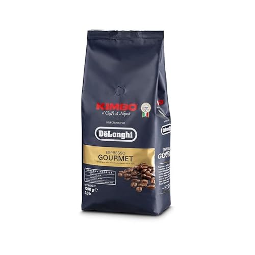 De'Longhi Kimbo DLSC609 Kaffeebohnen 80% Arabica und 20% Robust für Kaffeevollautomaten, 1kg, Made in Italy, leichte Röstung, delikater Geschmack, Herkunft Salvador, Guatemala, Brazil, Java von De'Longhi