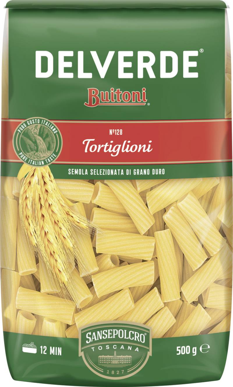 Delverde Nudeln Tortiglioni 500G