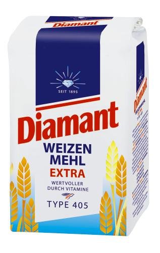 Diamant Weizenmehl Extra Typ 405, 2er Pack (2 x 2.5 kg Packung)