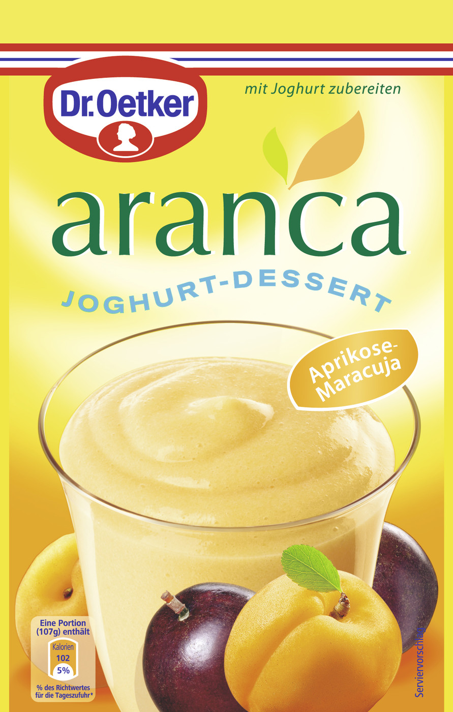 Dr.Oetker Aranca Joghurt-Dessert Aprikose-Maracuja 78G