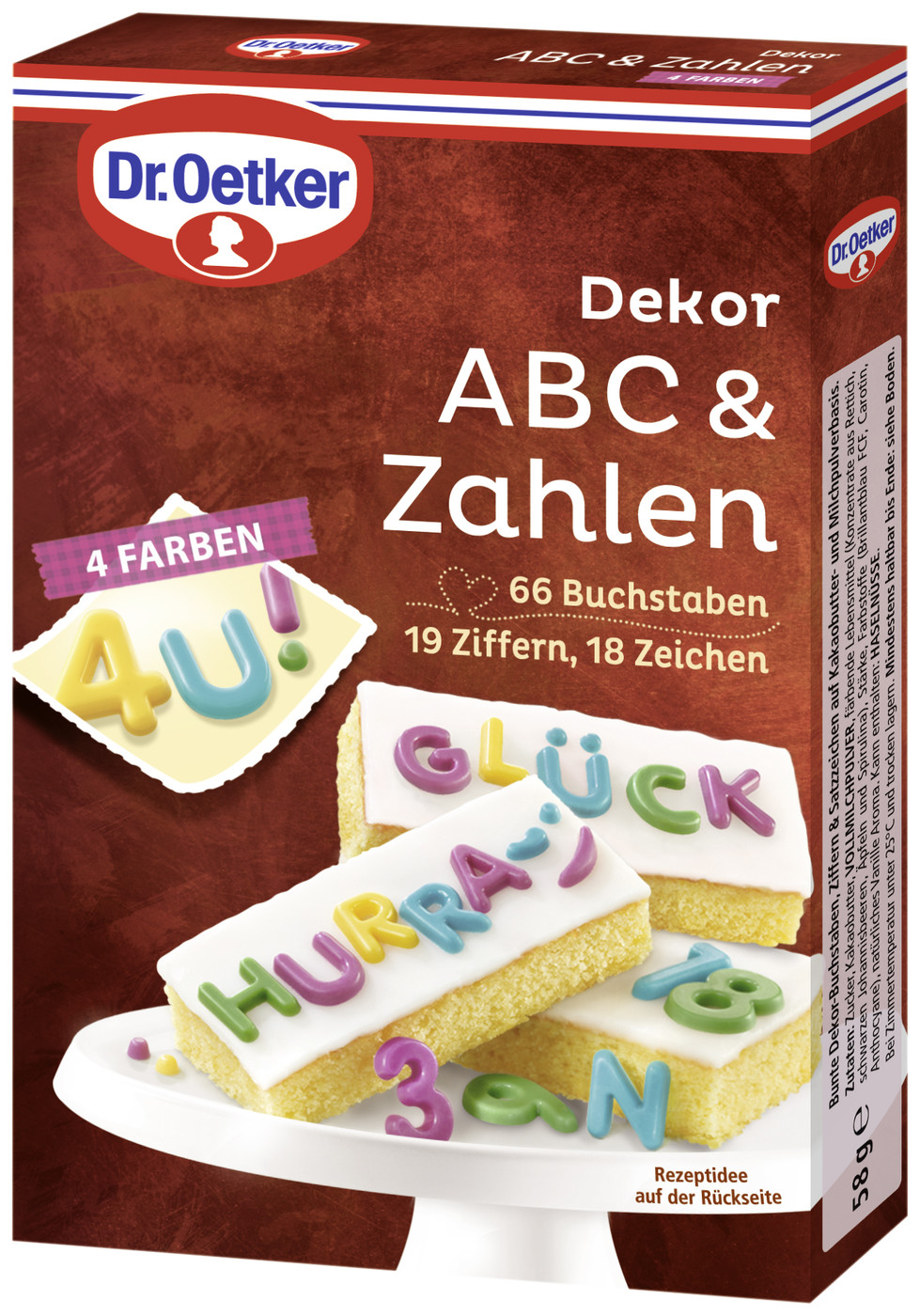 Dr.Oetker Dekor ABC & Zahlen 58G