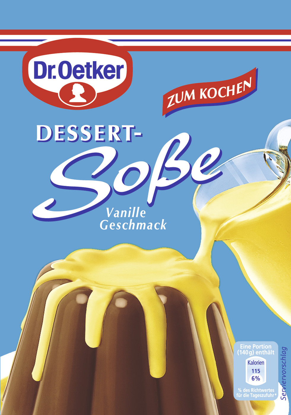 Dr.Oetker Dessert Soße mit Vanille-Geschmack zum Kochen 3ST 51G