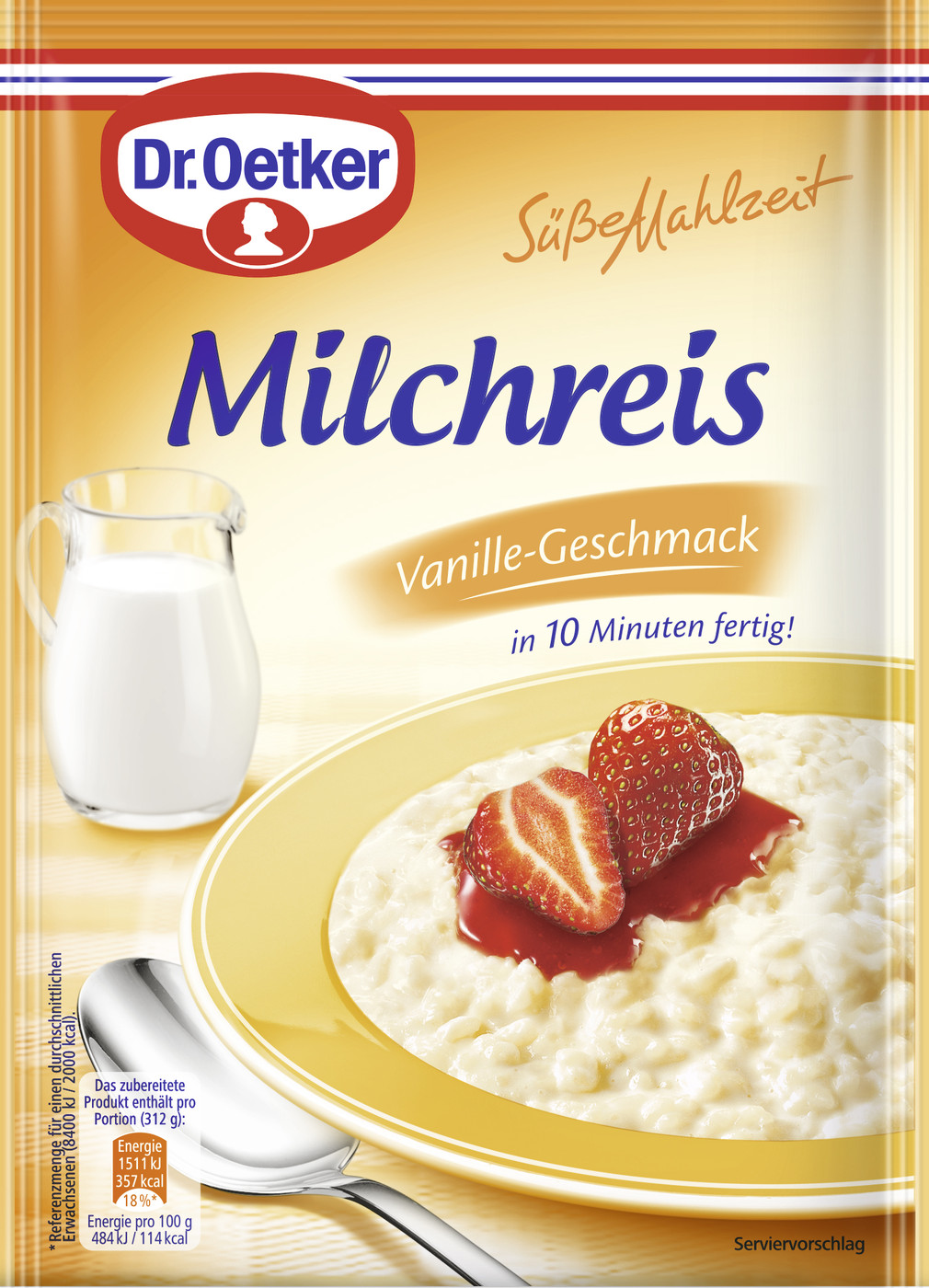Dr.Oetker Milchreis mit Vanille-Geschmack 125G