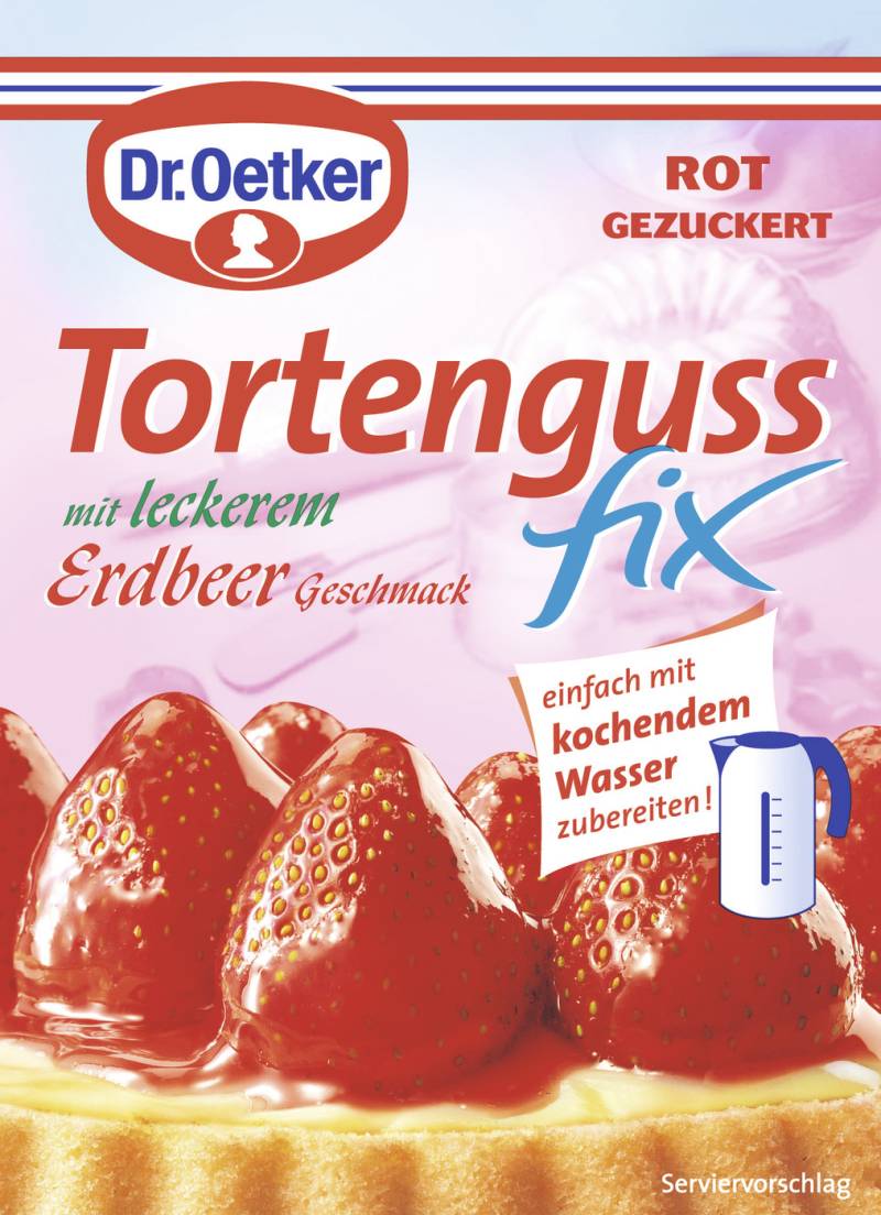 Dr.Oetker Tortenguss Fix mit leckerem Erdbeer-Geschmack 50G