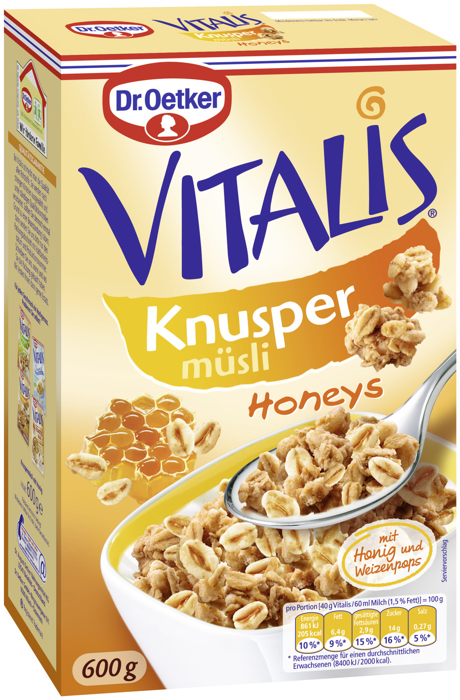 Dr.Oetker Vitalis Knusper Honeys 600G