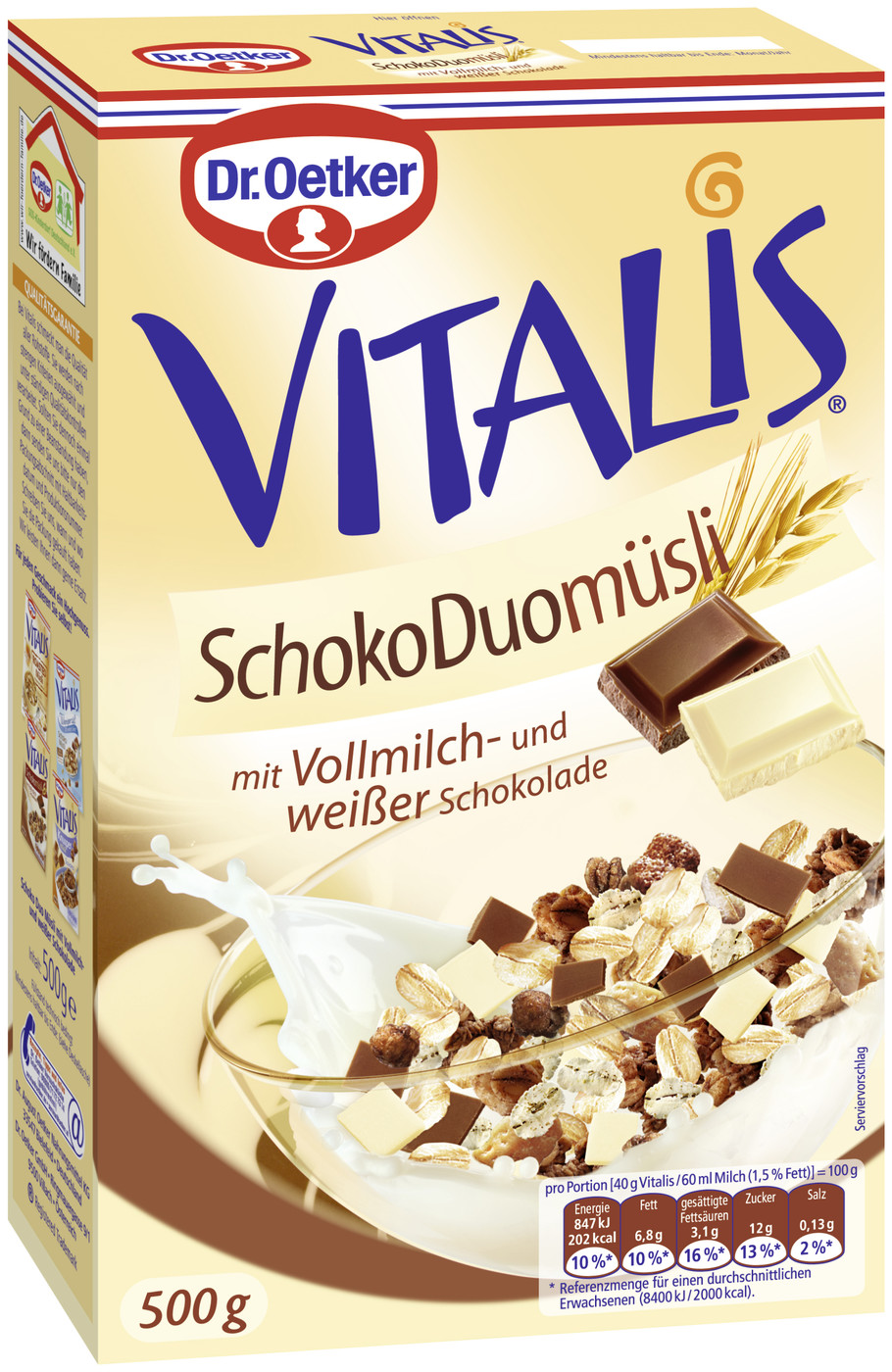 Dr.Oetker Vitalis Schoko Duo Müsli 500G