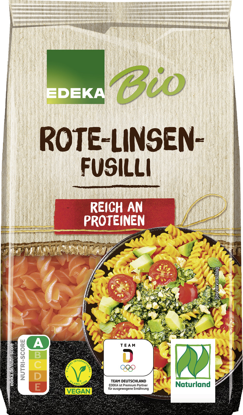 EDEKA Bio Rote Linsen Fusilli 250G