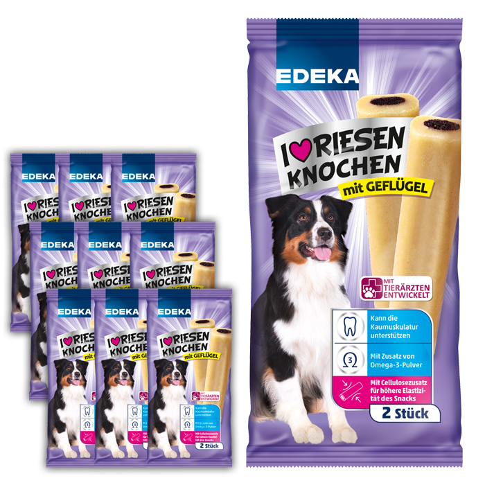 EDEKA I Love Riesenknochen mit Geflügel 9x200G