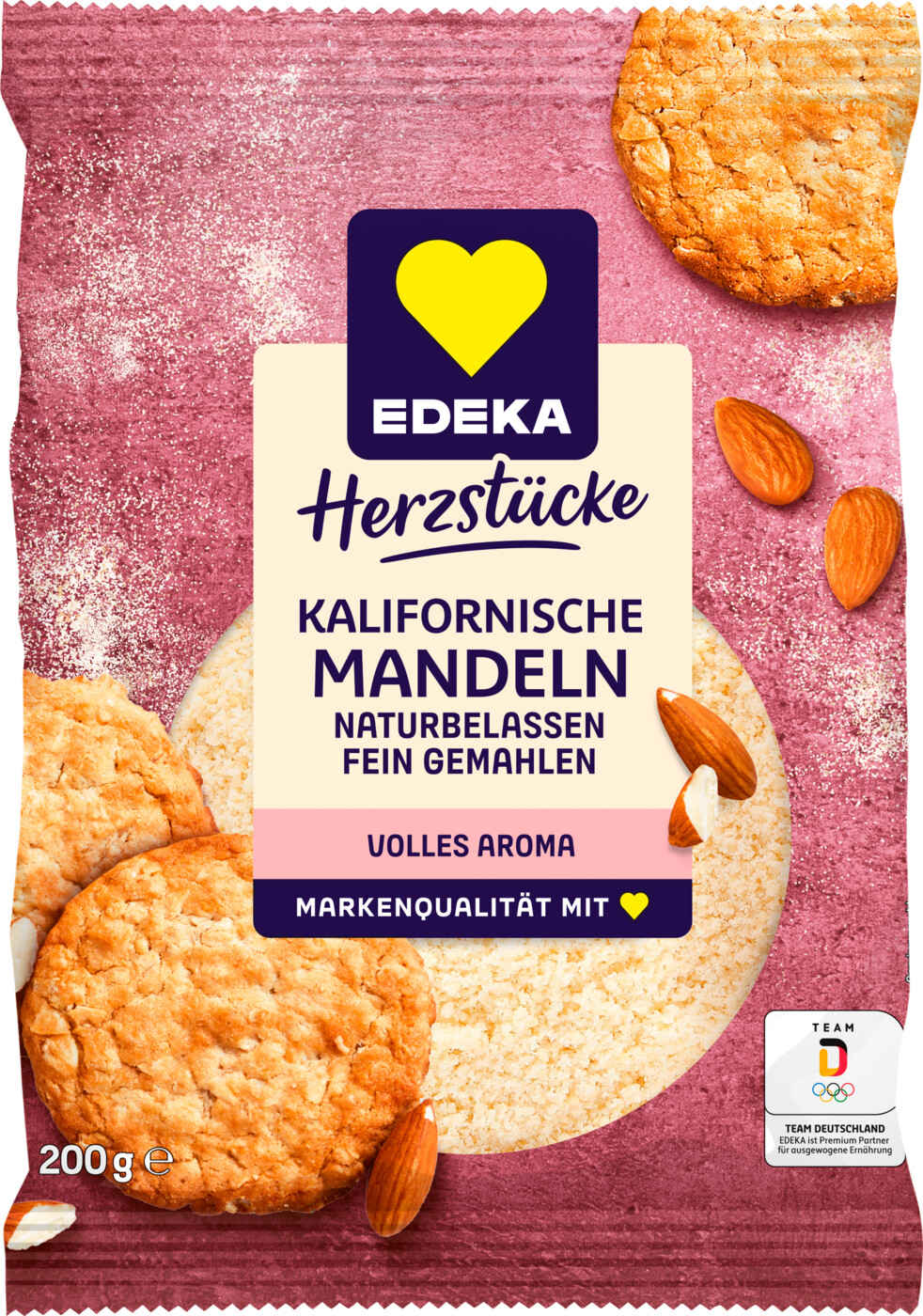 EDEKA Kalifornische Mandeln naturbelassen, fein gemahlen 200G  - MHD 15.04.2025