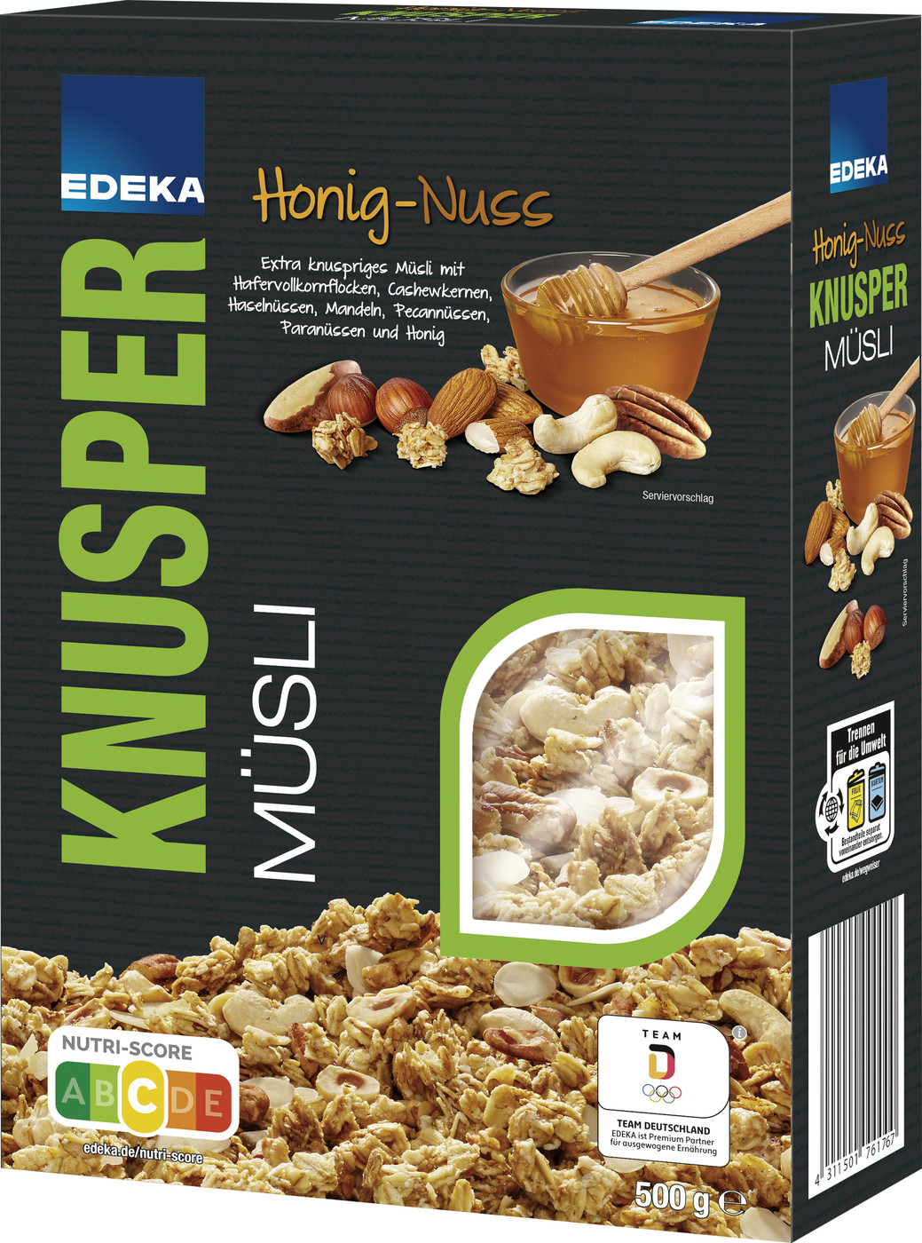 EDEKA Knuspermüsli Honig-Nuss 500G