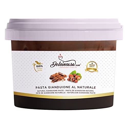 Dolcincasa-Eis-Pasta Gianduia, natürlich, italienisch, vegan, für Gebäck, Cremes und Kuchen, 500 g von Dolcincasa.com