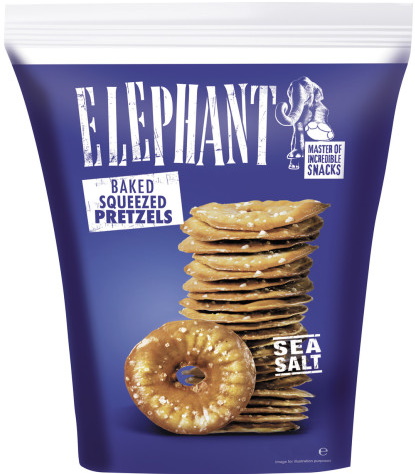 Elephant Baked Squeezed Pretzels Meersalz 80G