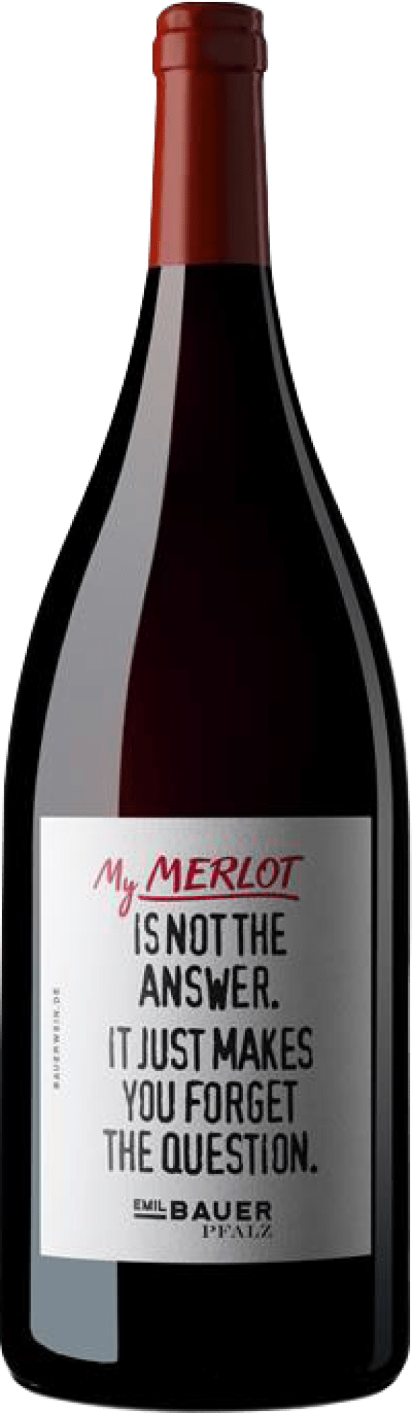 Emil Bauer »My Merlot is not the answer, it just makes you forget the question« - 1,5l Magnumflasche