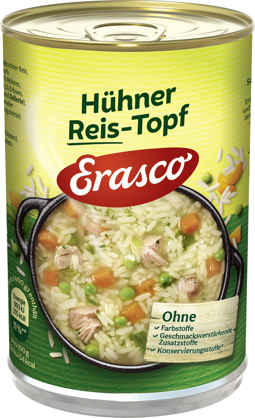 Erasco 1 Portion Hühner Reis-Topf 400G