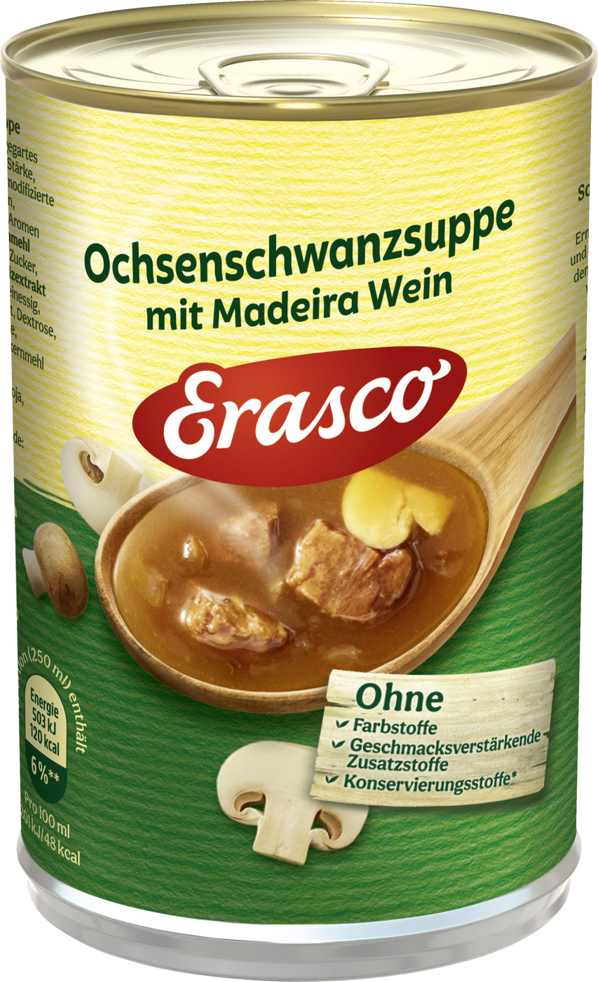 Erasco Ochsenschwanz Suppe mit Madeira Wein 385ML