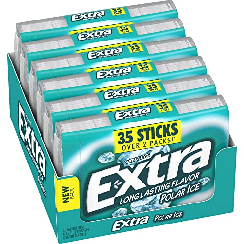 Extra Polar Ice Sugarfree Gum, 35-Stick Pack (6 packs total)