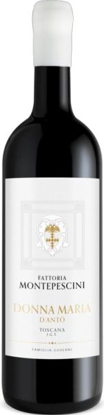 Fattoria Montepescini Donna Maria Jg. 2017 Toscana IGT 100 Proz. Sangiovese Handselektion - 1 Monat Mazeration temperaturgeführt im Stahltank. 18-20 Monate in französischer Eiche und weitere 10 Monate auf der Flasche