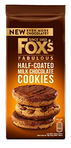 Fox's Chunkie Halbbeschichtete Milchschokoladen-Kekse, 180 g, 8 Stück von Fox's