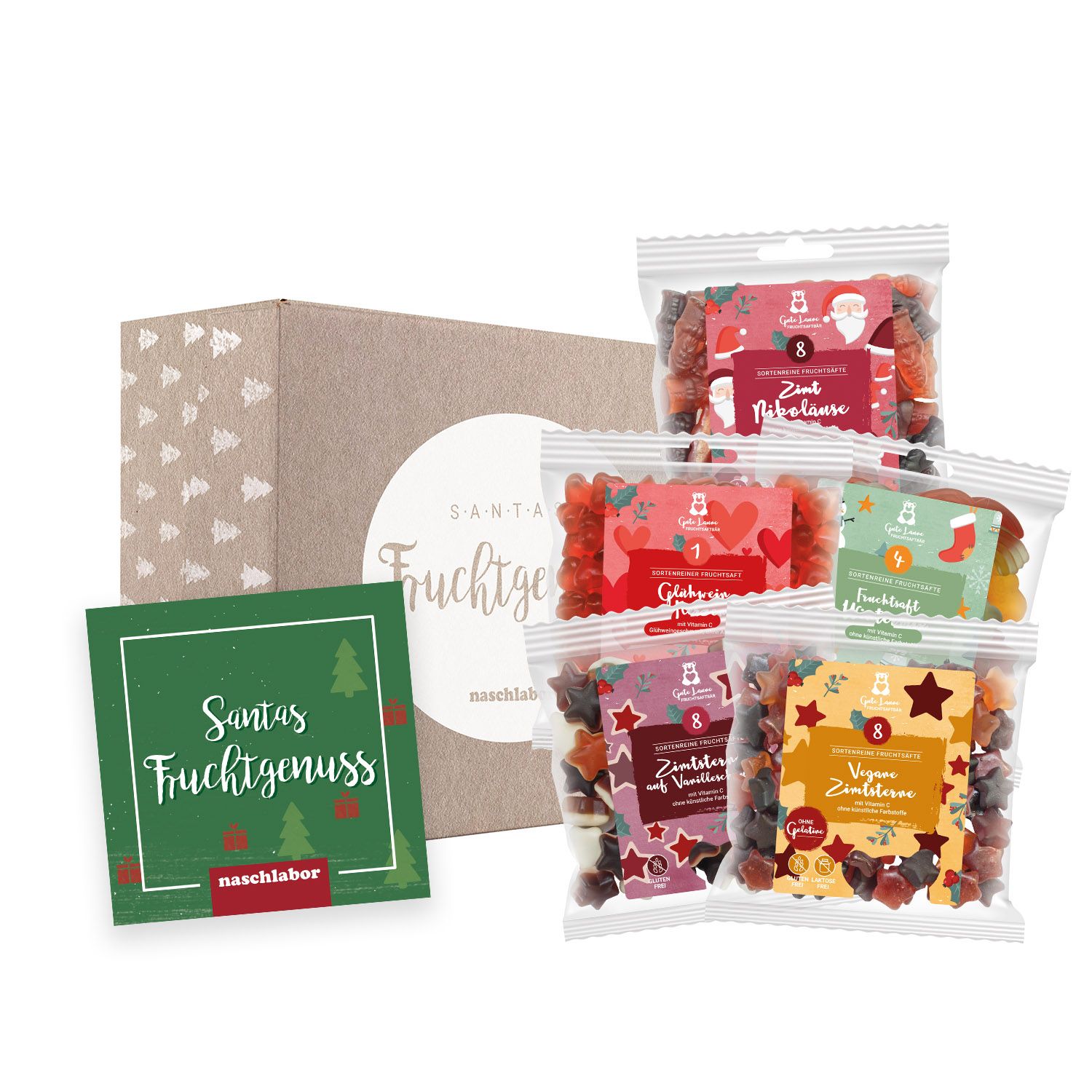 Fruchtgummi Mix Fruchtsaftbär Weihnachten für Firmen mit Standardkarte + dein Te...