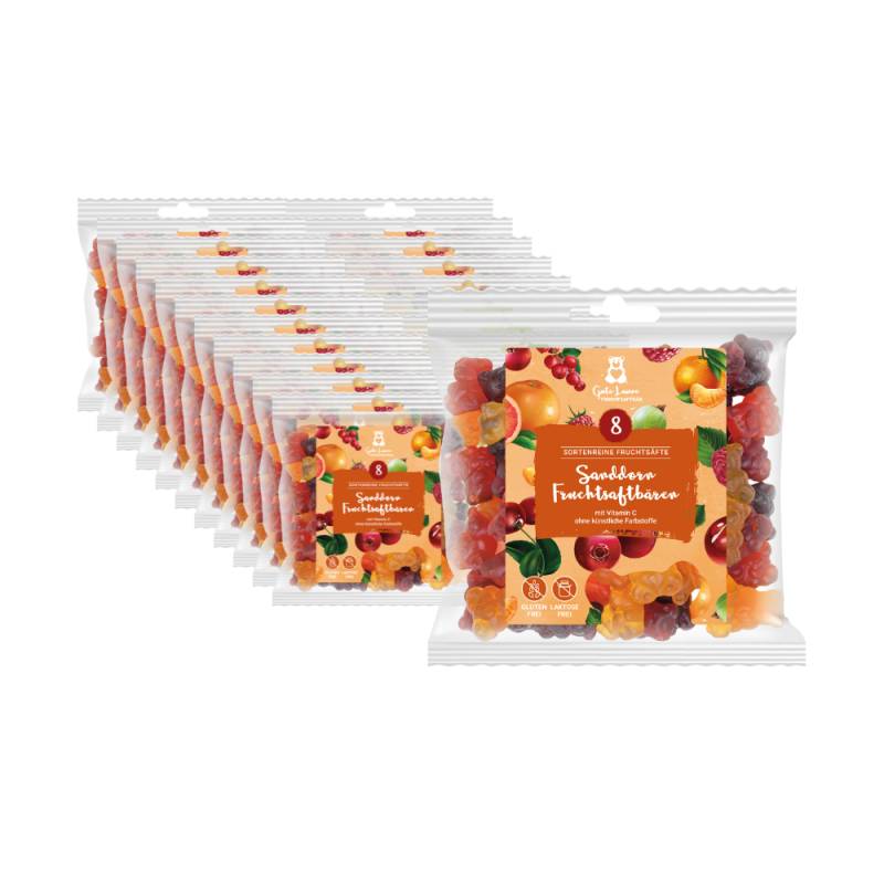 Fruchtgummi Sanddorn Fruchtsaftbären - Großverpackung (VE mit 23 x 150g Tüten)