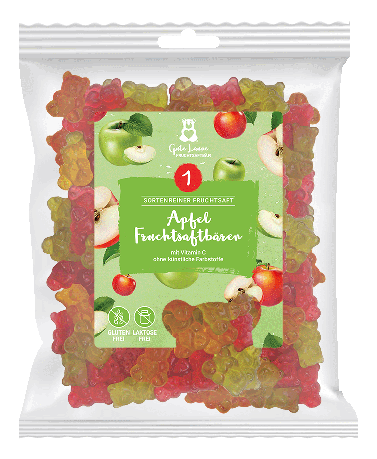 Fruchtgummi Tüte 500g Fruchtsaftbären Apfel