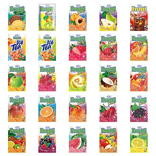 Frutti Instant Getränkepulver ohne Zucker - KENNENLERNPAKET 23 Sorten von Frutti