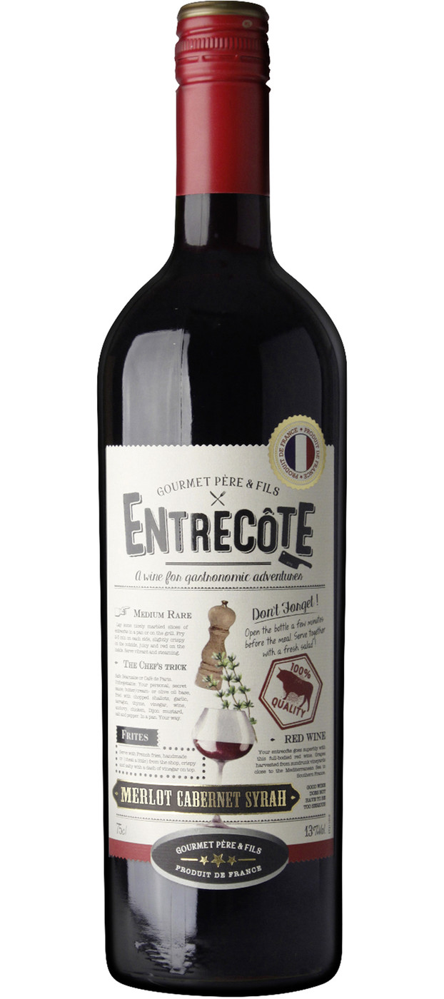 Gourmet Père & Fils Entrecôte Merlot Cabernet Syrah 0,75L