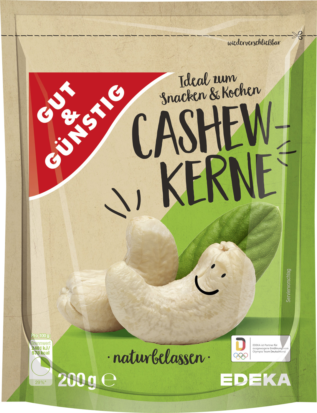 Gut & Günstig Cashewkerne 200G