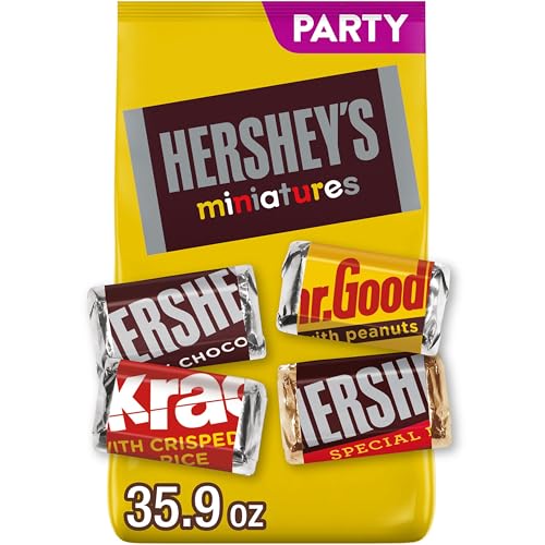 HERSHEY'S Halloween-Süßigkeiten, verschiedene Schokoladen-Miniaturen (Hershey's, Krackel und Mr. Goodbar), 1018 ml von Hershey's