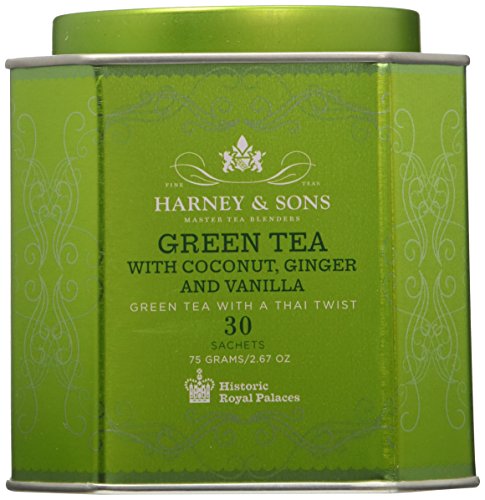 Harney and Sons Green Tea with Coconut , Flavored Green 30 Sachets per Tin by Harney and Sons von Harney & Sons