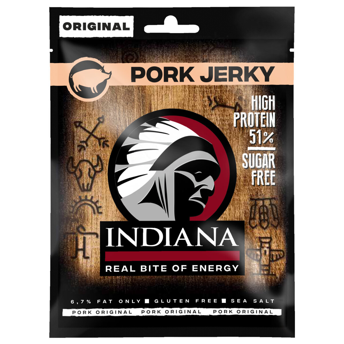 INDIANA Pork Jerky Original 90g Einzelpack