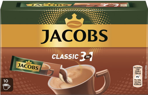 Jacobs Classic 3in1 Sticks 10x 18G