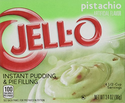 Jell-O Instant Pudding & Pie Filling, Pistachio, 3.4-Ounce Boxes (Pack of 4)