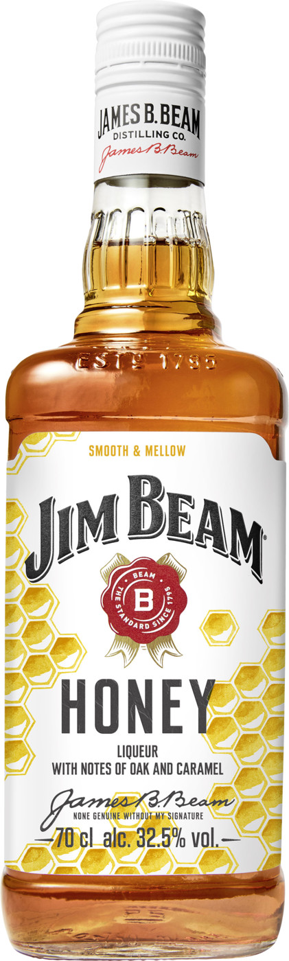 Jim Beam Honey 0,7L - Etikett verschmutzt/beschädigt