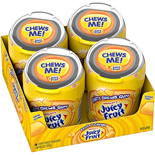 Juicy Fruit Fruity Chews, 40 Piece Bottle (Pack of 4 bottles)