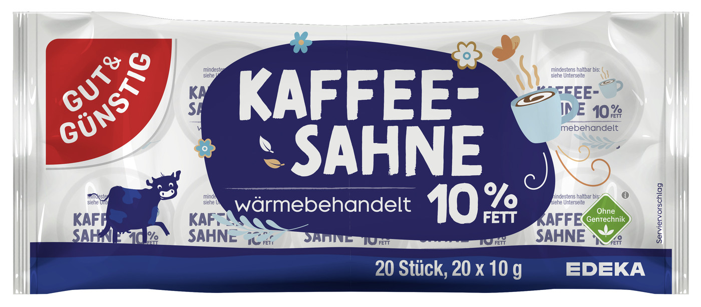 Kaffeesahne Portionspackung 10% Fett 20ST 200G