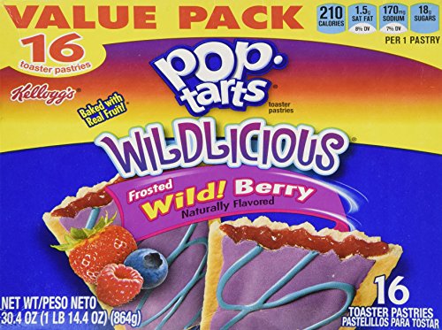 Kellogg's Pop-Tarts Wildlicious Frosted Wild! Berry Toaster Pastries (864 g)