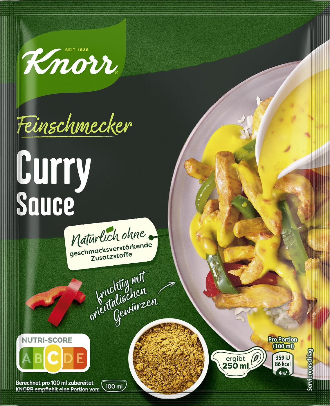 Knorr Feinschmecker Curry Sauce ergibt 250ML