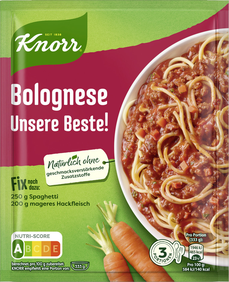 Knorr Fix Bolognese Unsere Beste! 38G