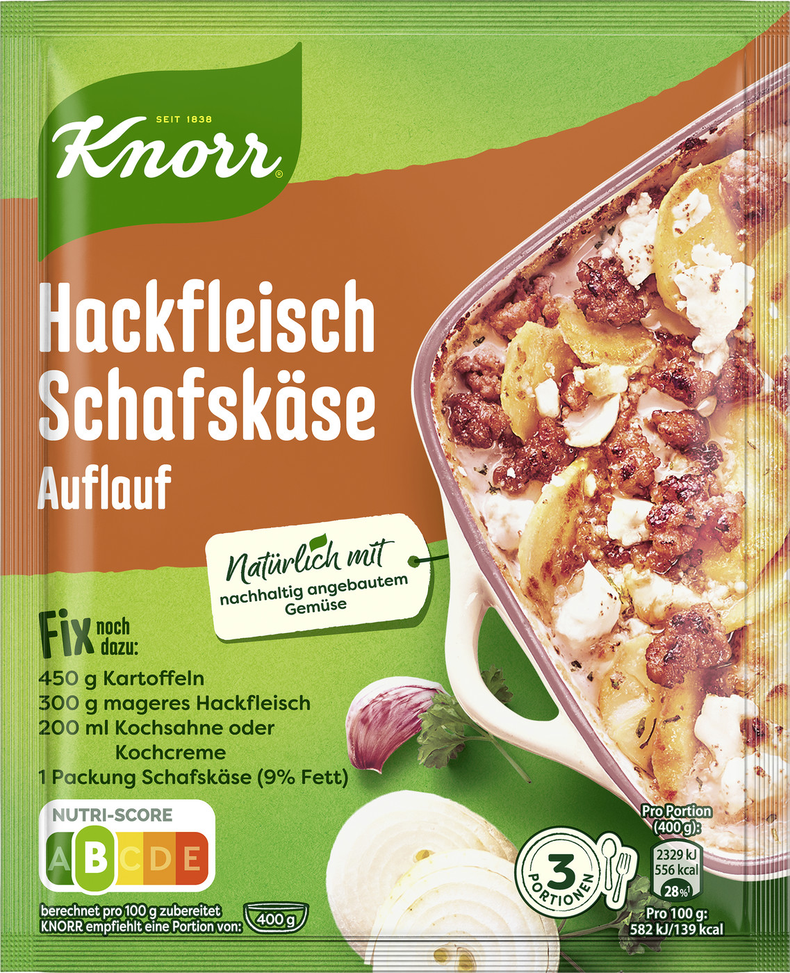 Knorr Fix Hackfleisch Schafskäse-Auflauf 43G