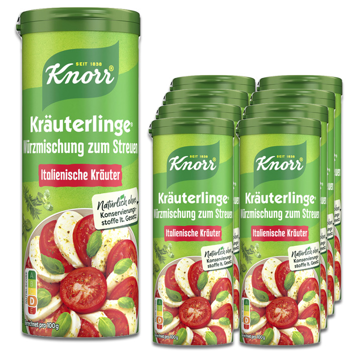 Knorr Kräuterlinge zum Streuen Italienische Kräuter 8x60G