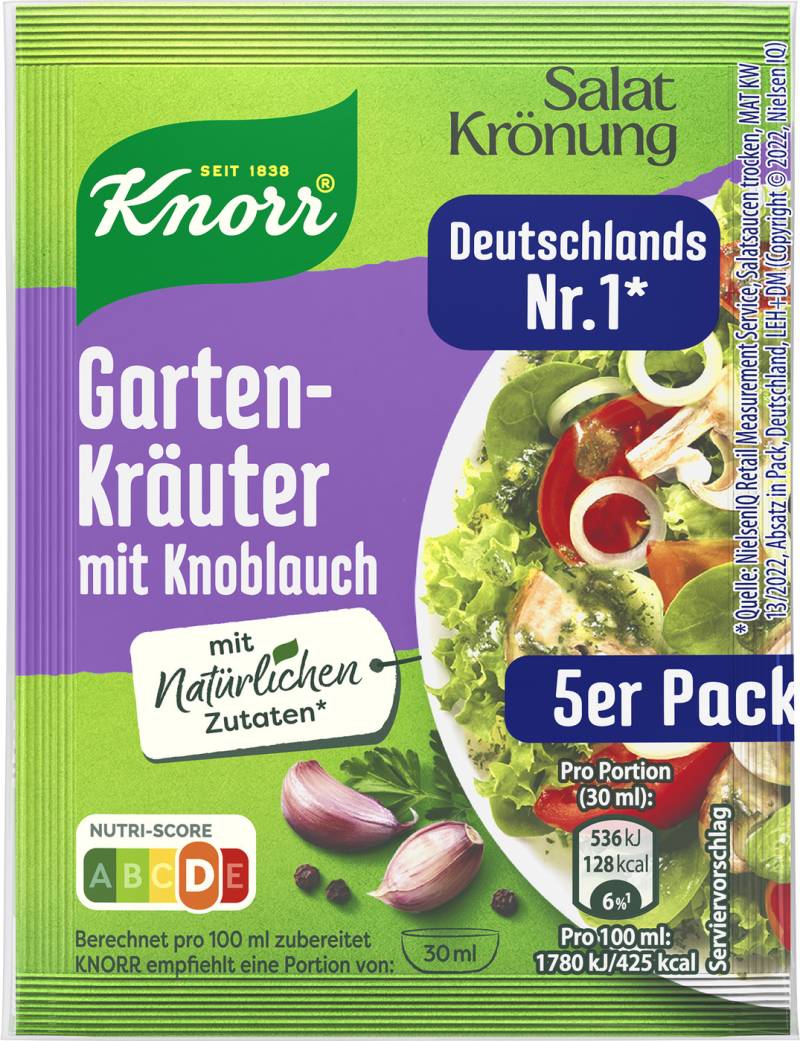 Knorr Salatkrönung Gartenkräuter mit Knoblauch 5ST