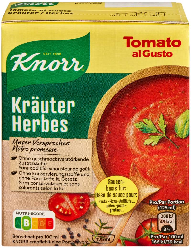 Knorr Tomato al Gusto Kräuter Sauce 370G