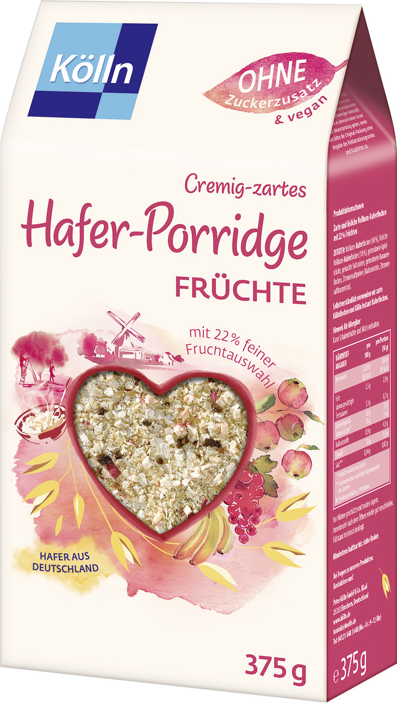 Kölln Cremig-zartes Hafer-Porridge Früchte 375G