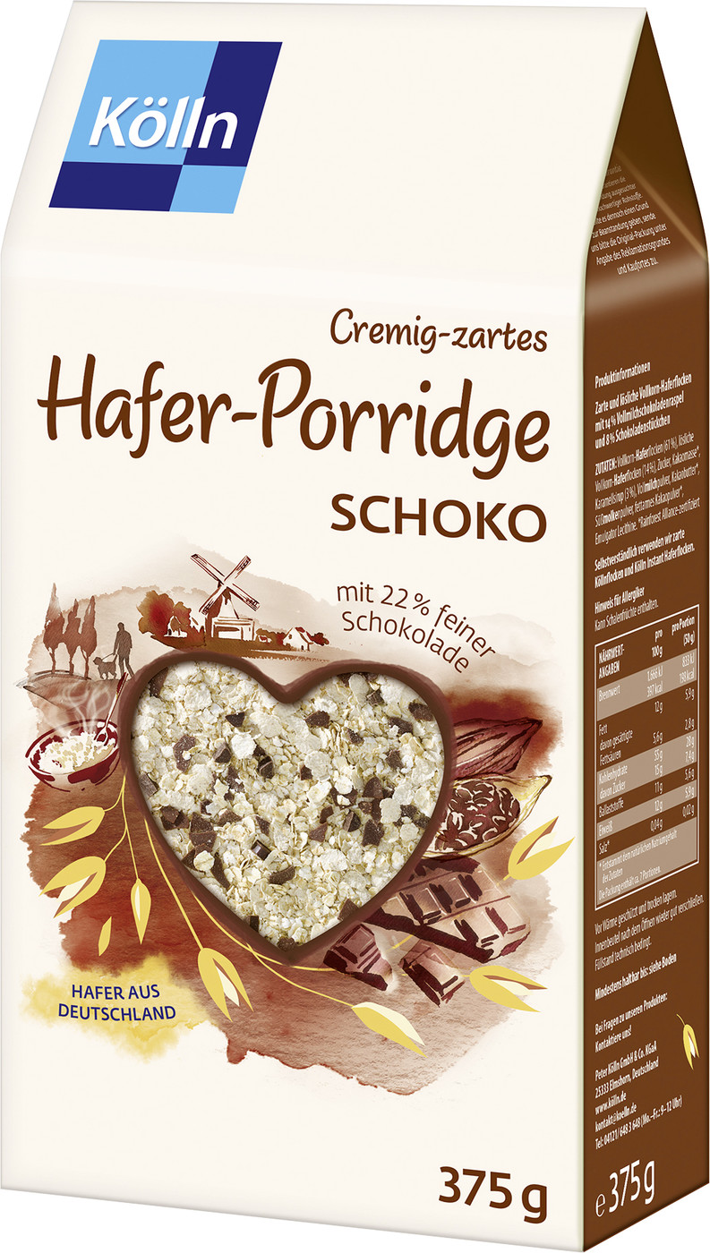 Kölln Cremig-zartes Hafer-Porridge Schoko 375G